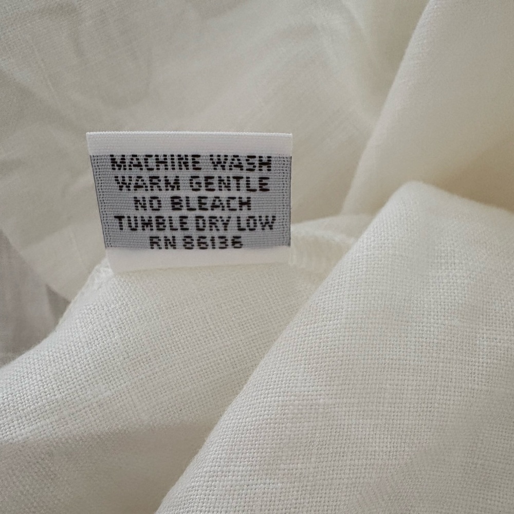 Bryn Walker Cream White Linen Midi Dress - Picture 9 of 10
